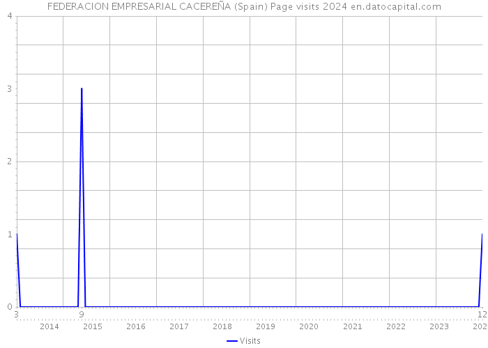 FEDERACION EMPRESARIAL CACEREÑA (Spain) Page visits 2024 