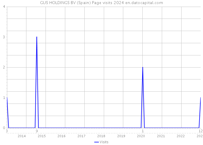 GUS HOLDINGS BV (Spain) Page visits 2024 