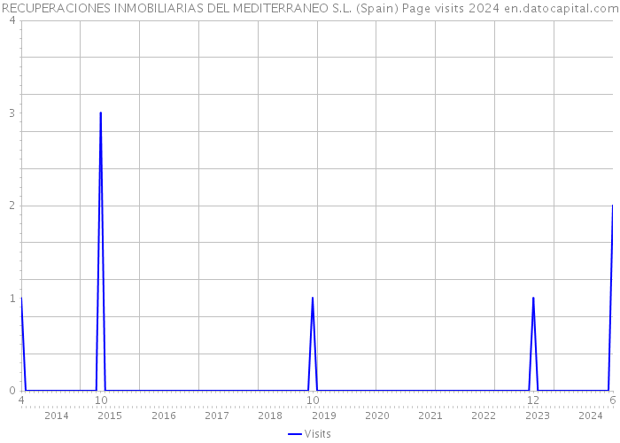 RECUPERACIONES INMOBILIARIAS DEL MEDITERRANEO S.L. (Spain) Page visits 2024 