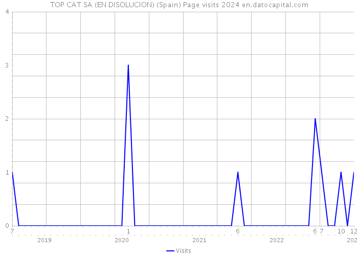 TOP CAT SA (EN DISOLUCION) (Spain) Page visits 2024 
