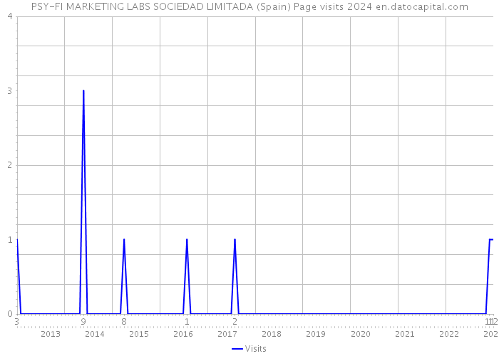 PSY-FI MARKETING LABS SOCIEDAD LIMITADA (Spain) Page visits 2024 