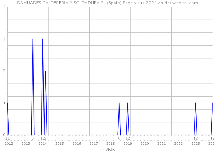 DAMUADES CALDERERIA Y SOLDADURA SL (Spain) Page visits 2024 