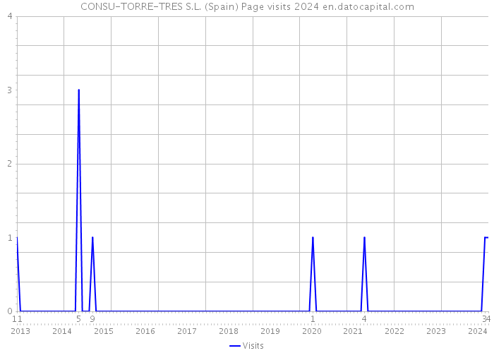 CONSU-TORRE-TRES S.L. (Spain) Page visits 2024 