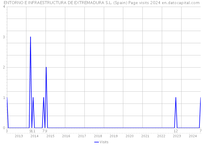 ENTORNO E INFRAESTRUCTURA DE EXTREMADURA S.L. (Spain) Page visits 2024 