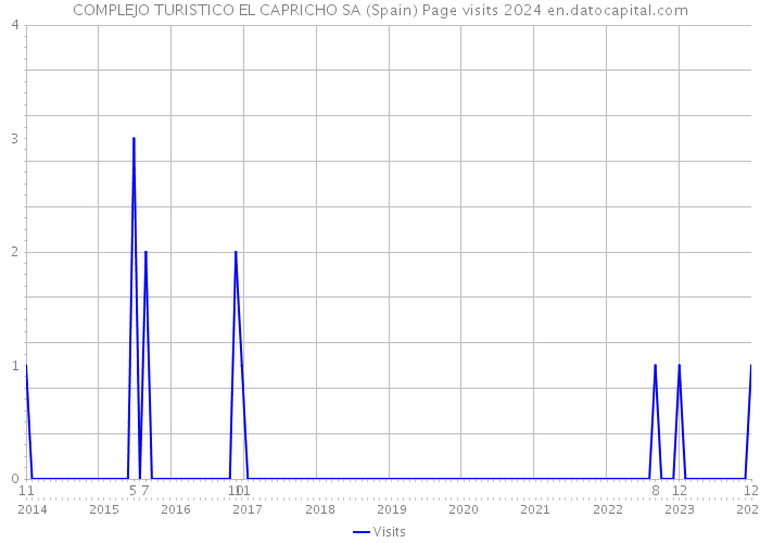 COMPLEJO TURISTICO EL CAPRICHO SA (Spain) Page visits 2024 