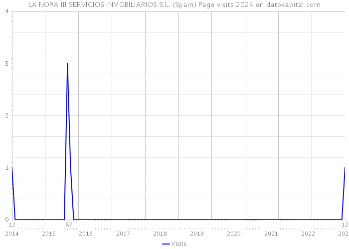 LA NORA III SERVICIOS INMOBILIARIOS S.L. (Spain) Page visits 2024 