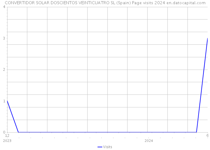 CONVERTIDOR SOLAR DOSCIENTOS VEINTICUATRO SL (Spain) Page visits 2024 