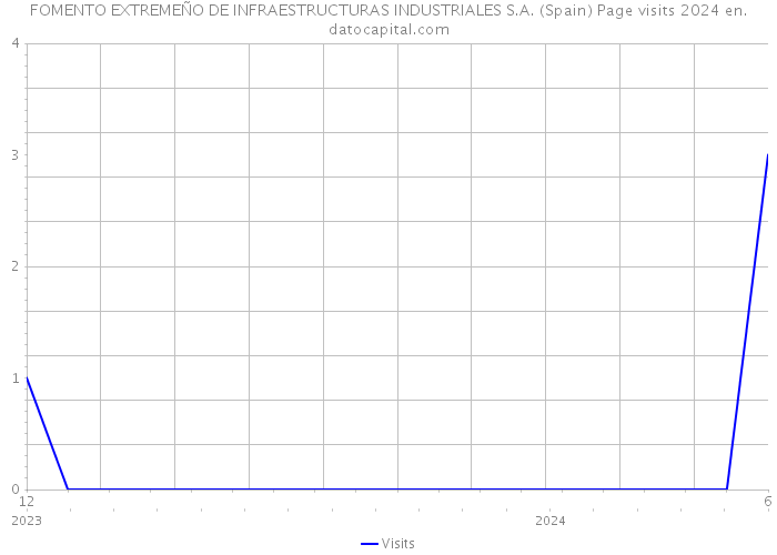 FOMENTO EXTREMEÑO DE INFRAESTRUCTURAS INDUSTRIALES S.A. (Spain) Page visits 2024 