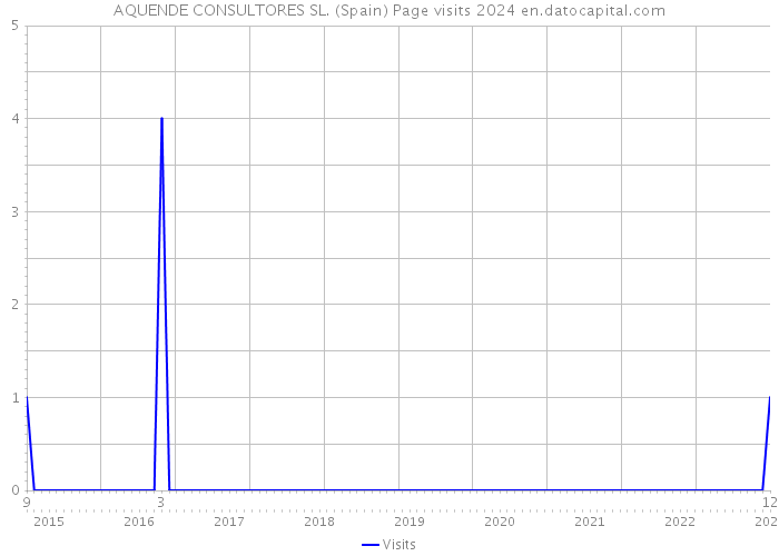 AQUENDE CONSULTORES SL. (Spain) Page visits 2024 