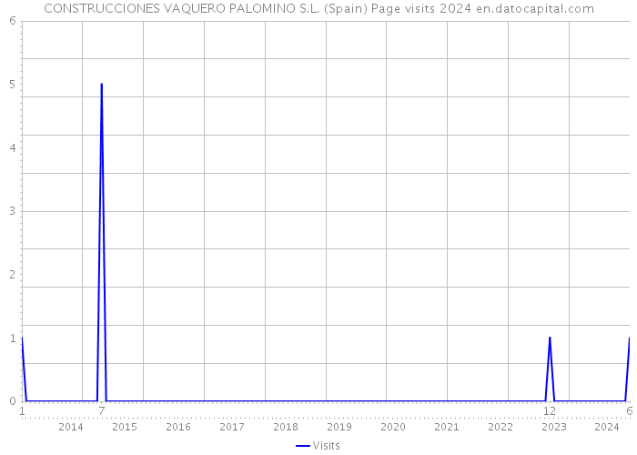 CONSTRUCCIONES VAQUERO PALOMINO S.L. (Spain) Page visits 2024 
