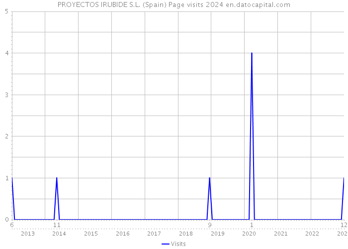 PROYECTOS IRUBIDE S.L. (Spain) Page visits 2024 