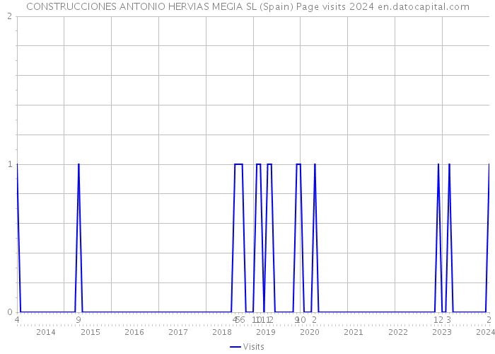 CONSTRUCCIONES ANTONIO HERVIAS MEGIA SL (Spain) Page visits 2024 