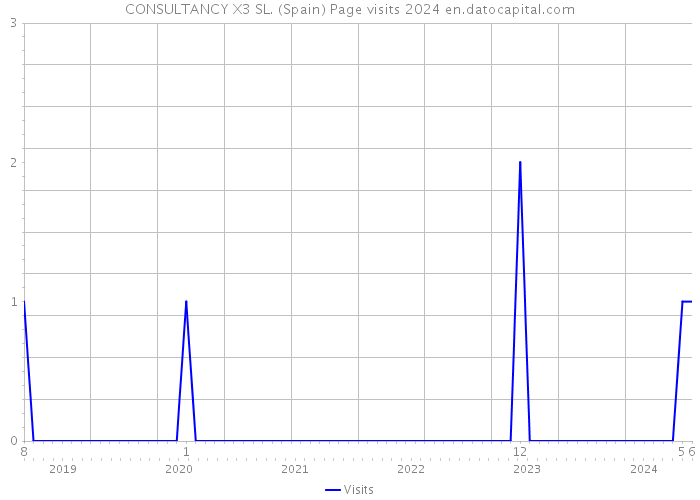 CONSULTANCY X3 SL. (Spain) Page visits 2024 