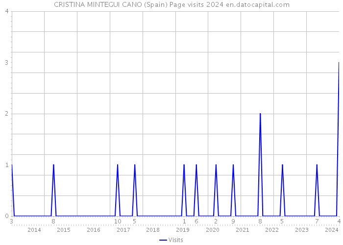 CRISTINA MINTEGUI CANO (Spain) Page visits 2024 