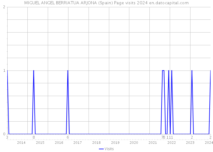 MIGUEL ANGEL BERRIATUA ARJONA (Spain) Page visits 2024 