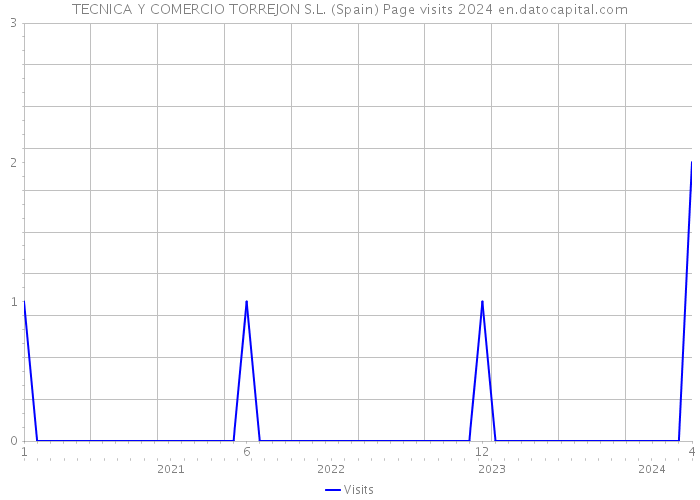 TECNICA Y COMERCIO TORREJON S.L. (Spain) Page visits 2024 