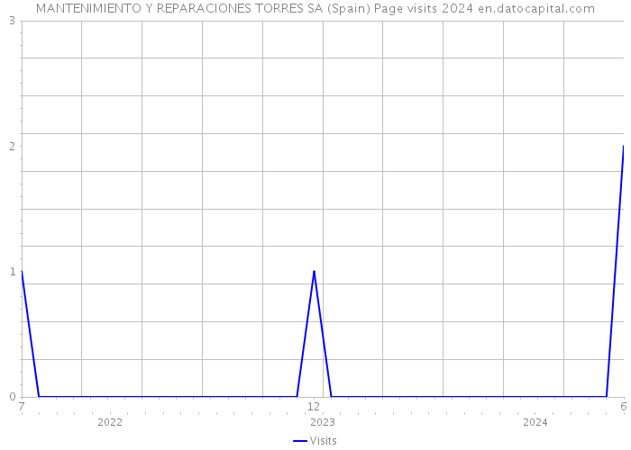 MANTENIMIENTO Y REPARACIONES TORRES SA (Spain) Page visits 2024 