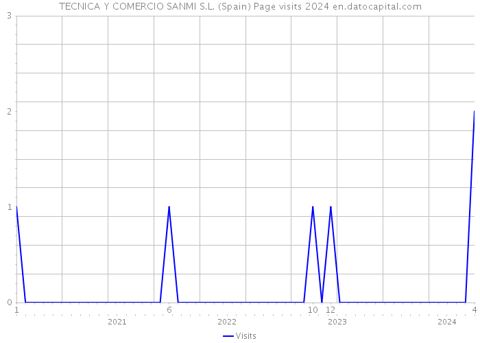 TECNICA Y COMERCIO SANMI S.L. (Spain) Page visits 2024 