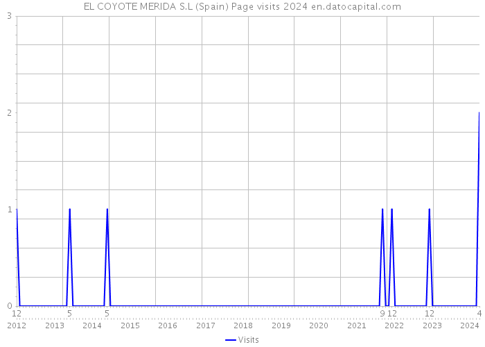 EL COYOTE MERIDA S.L (Spain) Page visits 2024 