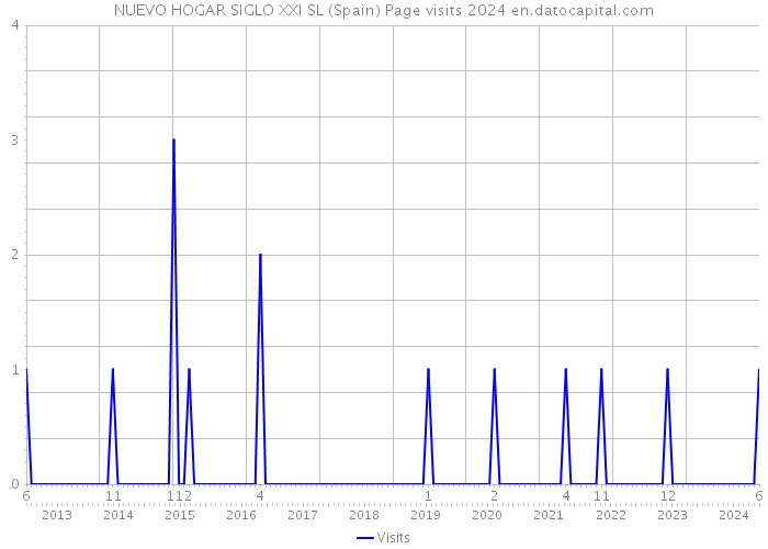 NUEVO HOGAR SIGLO XXI SL (Spain) Page visits 2024 