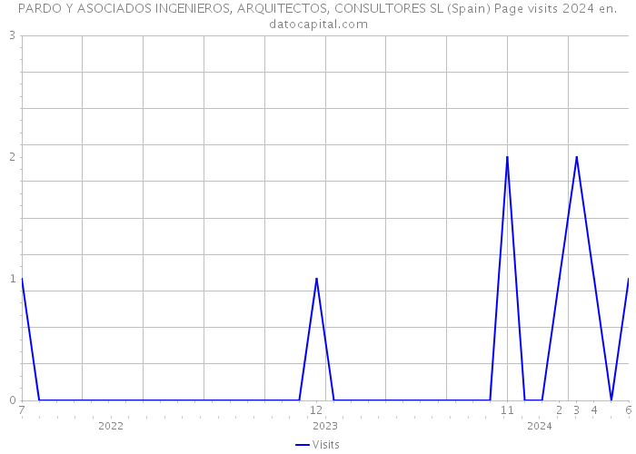 PARDO Y ASOCIADOS INGENIEROS, ARQUITECTOS, CONSULTORES SL (Spain) Page visits 2024 