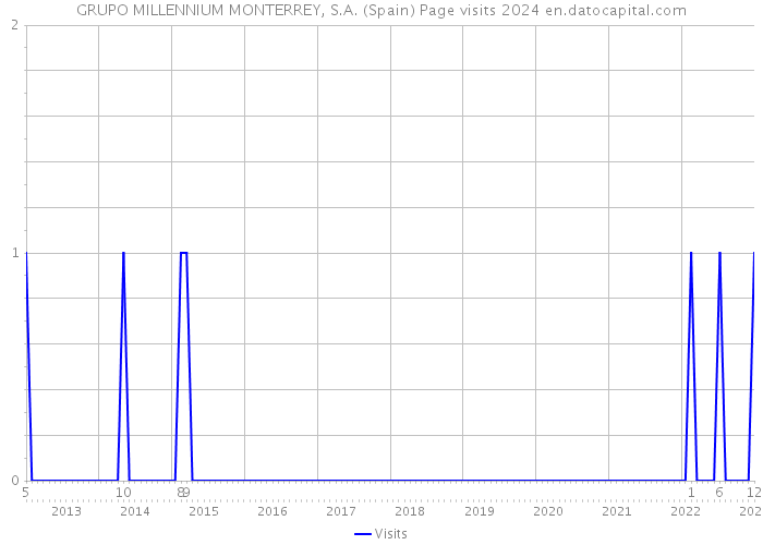 GRUPO MILLENNIUM MONTERREY, S.A. (Spain) Page visits 2024 