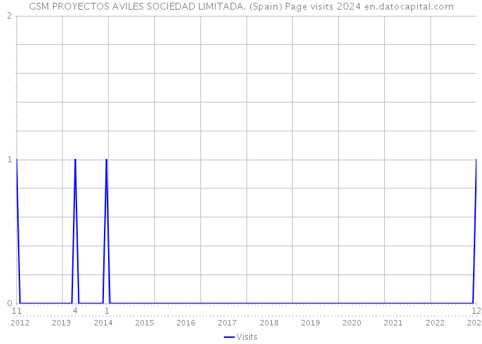 GSM PROYECTOS AVILES SOCIEDAD LIMITADA. (Spain) Page visits 2024 