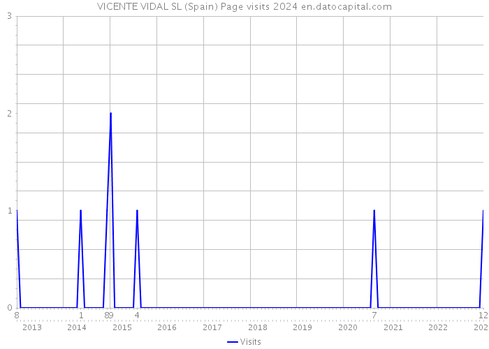 VICENTE VIDAL SL (Spain) Page visits 2024 