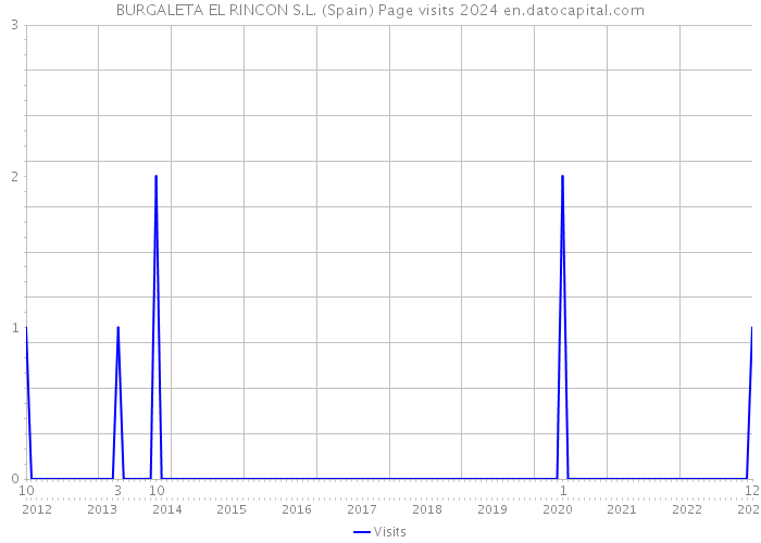 BURGALETA EL RINCON S.L. (Spain) Page visits 2024 