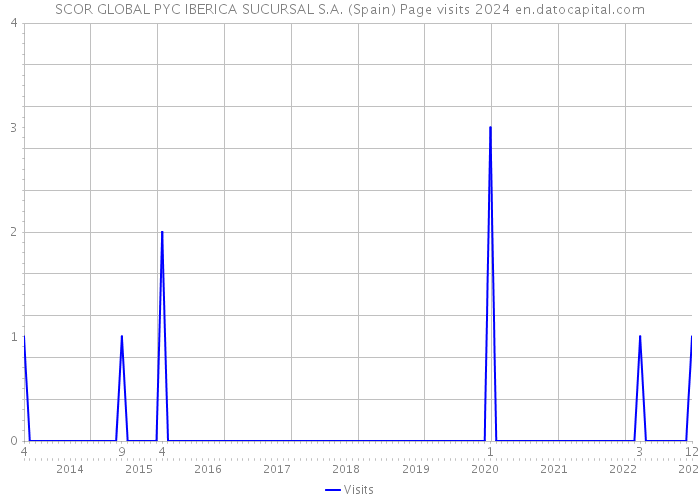 SCOR GLOBAL PYC IBERICA SUCURSAL S.A. (Spain) Page visits 2024 