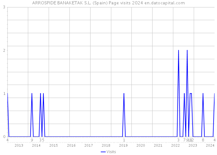 ARROSPIDE BANAKETAK S.L. (Spain) Page visits 2024 