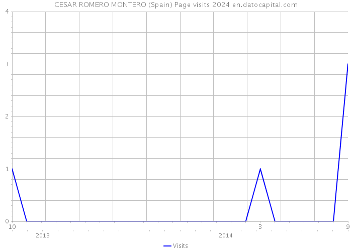 CESAR ROMERO MONTERO (Spain) Page visits 2024 