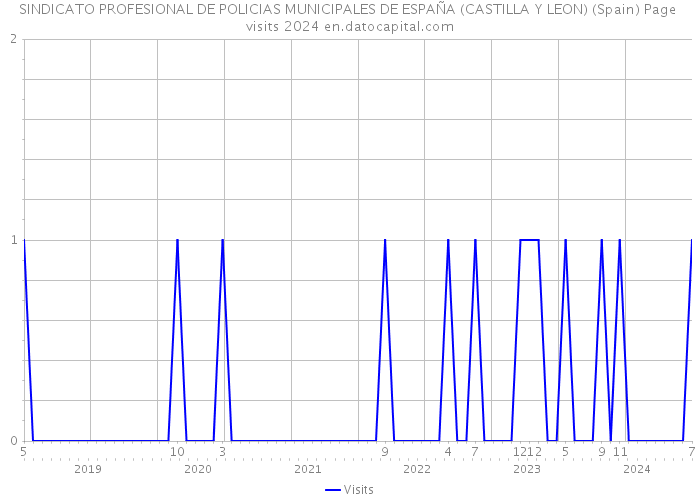 SINDICATO PROFESIONAL DE POLICIAS MUNICIPALES DE ESPAÑA (CASTILLA Y LEON) (Spain) Page visits 2024 