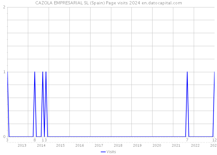 CAZOLA EMPRESARIAL SL (Spain) Page visits 2024 