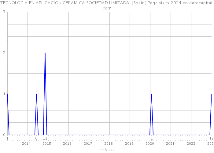 TECNOLOGIA EN APLICACION CERAMICA SOCIEDAD LIMITADA. (Spain) Page visits 2024 