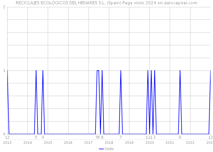 RECICLAJES ECOLOGICOS DEL HENARES S.L. (Spain) Page visits 2024 