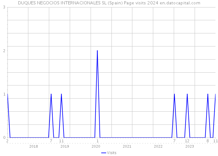 DUQUES NEGOCIOS INTERNACIONALES SL (Spain) Page visits 2024 