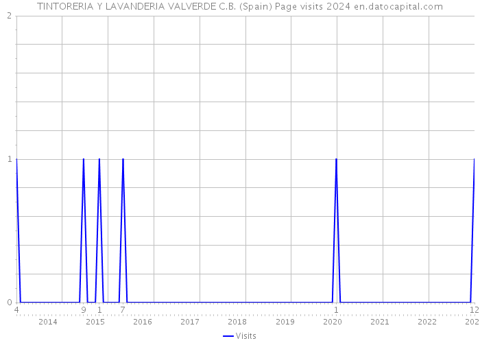 TINTORERIA Y LAVANDERIA VALVERDE C.B. (Spain) Page visits 2024 