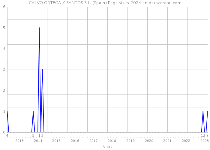 CALVO ORTEGA Y SANTOS S.L. (Spain) Page visits 2024 