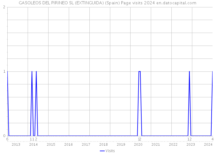 GASOLEOS DEL PIRINEO SL (EXTINGUIDA) (Spain) Page visits 2024 