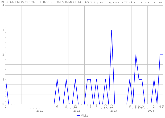 RUSCAN PROMOCIONES E INVERSIONES INMOBILIARIAS SL (Spain) Page visits 2024 