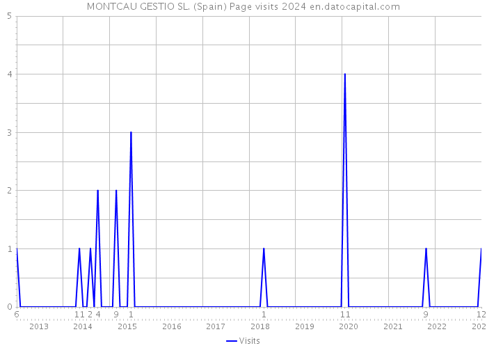 MONTCAU GESTIO SL. (Spain) Page visits 2024 