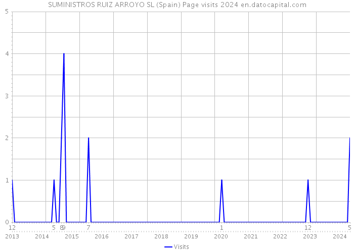 SUMINISTROS RUIZ ARROYO SL (Spain) Page visits 2024 