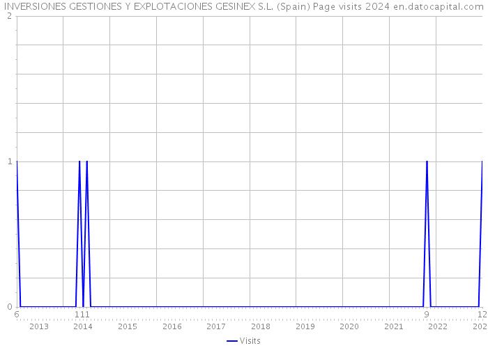 INVERSIONES GESTIONES Y EXPLOTACIONES GESINEX S.L. (Spain) Page visits 2024 