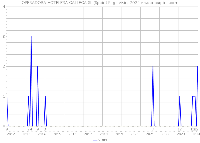 OPERADORA HOTELERA GALLEGA SL (Spain) Page visits 2024 