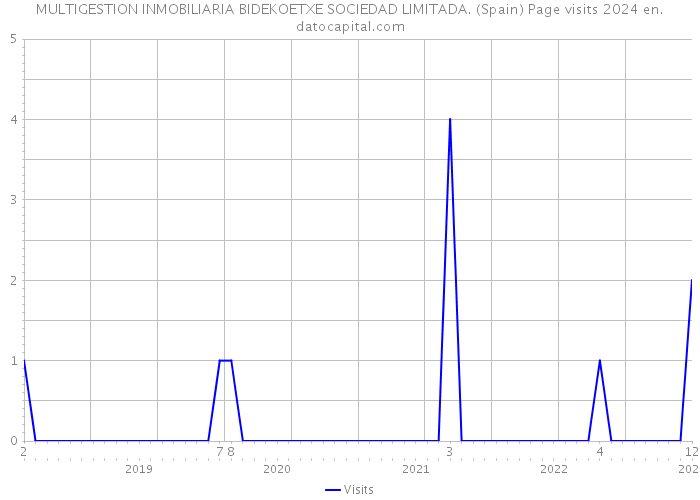 MULTIGESTION INMOBILIARIA BIDEKOETXE SOCIEDAD LIMITADA. (Spain) Page visits 2024 