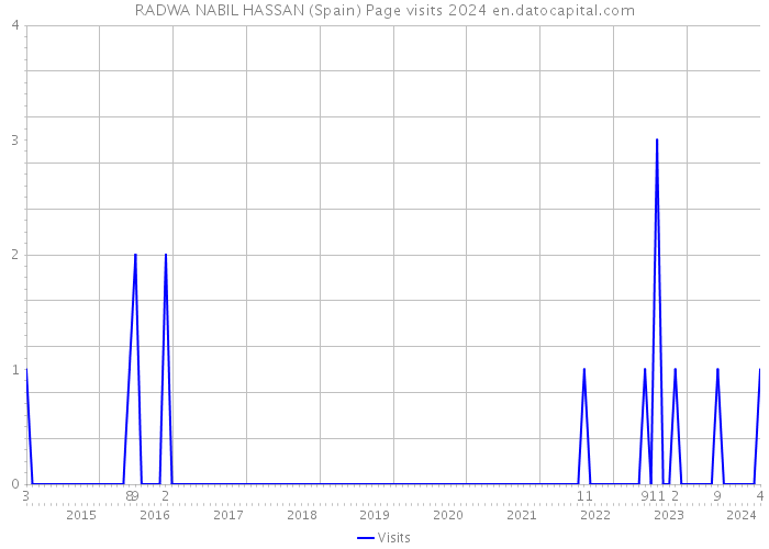 RADWA NABIL HASSAN (Spain) Page visits 2024 