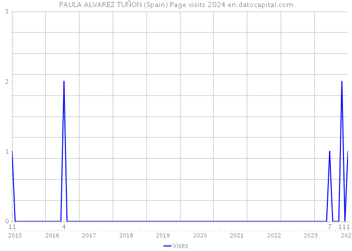 PAULA ALVAREZ TUÑON (Spain) Page visits 2024 