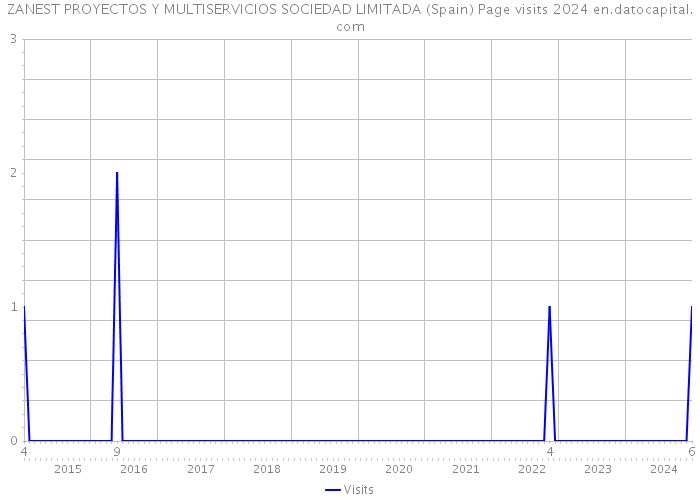 ZANEST PROYECTOS Y MULTISERVICIOS SOCIEDAD LIMITADA (Spain) Page visits 2024 