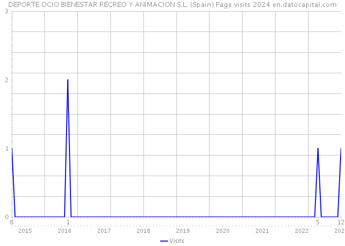 DEPORTE OCIO BIENESTAR RECREO Y ANIMACION S.L. (Spain) Page visits 2024 
